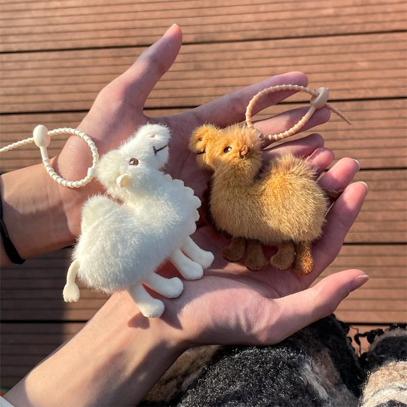 1PCS Mini Camel Plush Keychain - Mini Backpack Purse 评论和价格