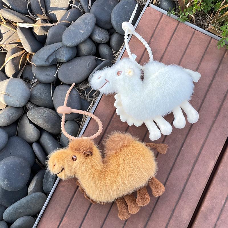 1PCS Mini Camel Plush Keychain - Mini Backpack Purse 评论和价格