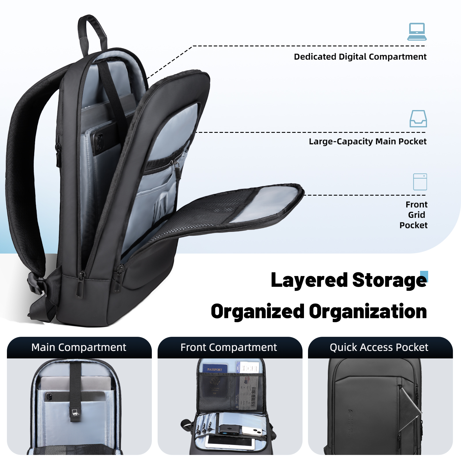 HK Lightweight Men's Business  - Laptop Backpack 15.6 评论和价格