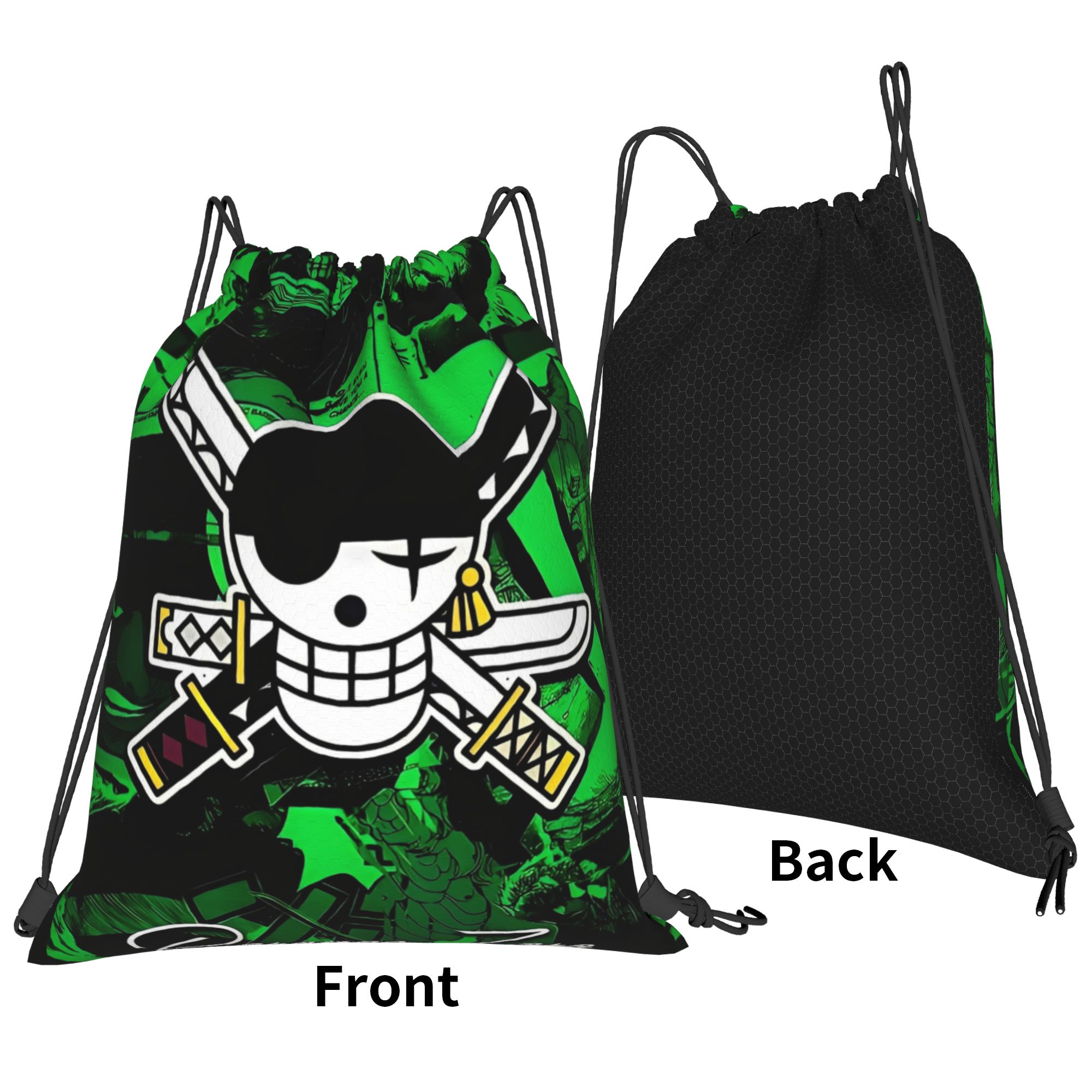 One Piece Zoro Skull Backpack  - Drawstring Gym Bag 评论和价格
