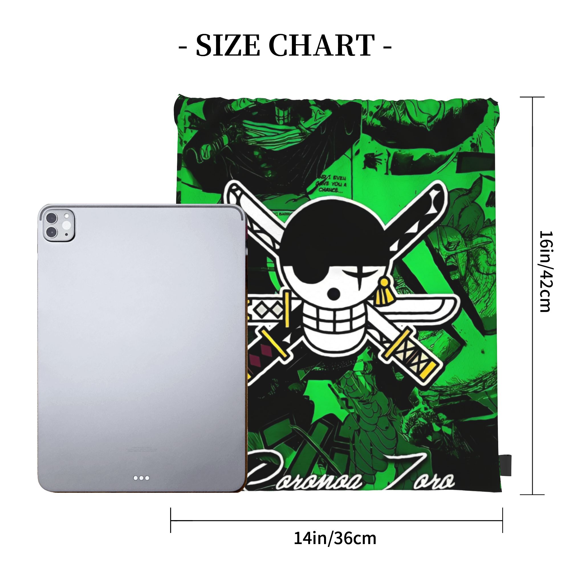 One Piece Zoro Skull Backpack  - Drawstring Gym Bag 评论和价格