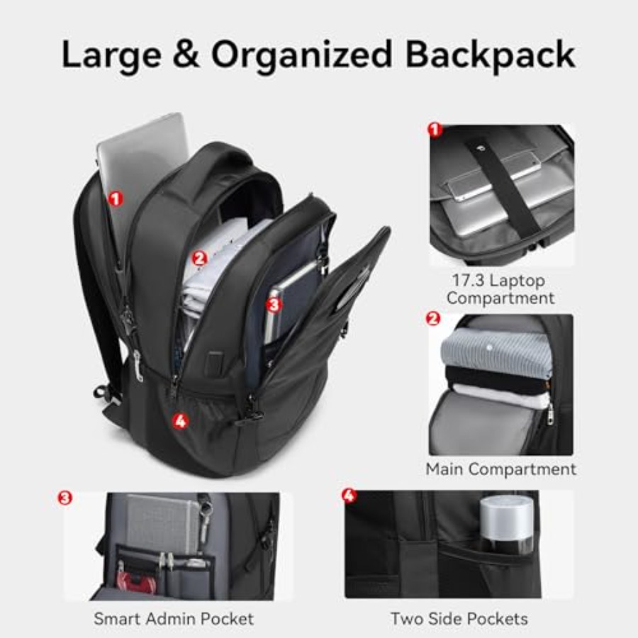 17.3'' Laptop Backpack for Men - Travel Backpack Anti Theft 评论和价格