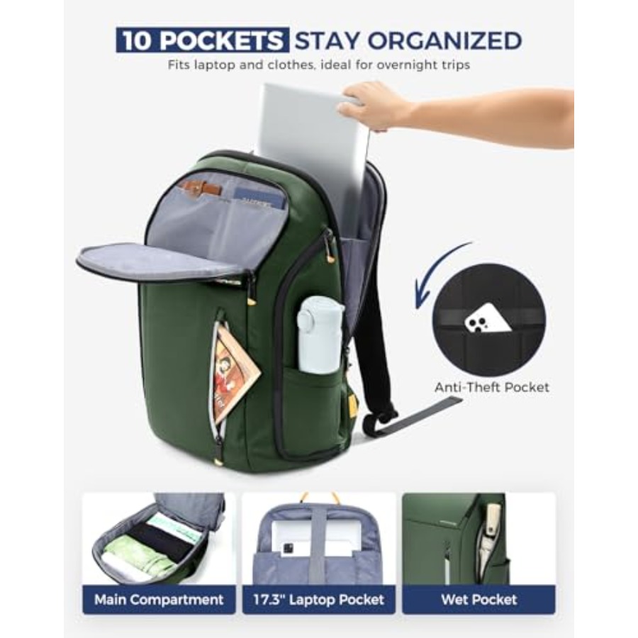 Laptop Backpack for Men, Buses - Travel Backpack Anti Theft 评论和价格