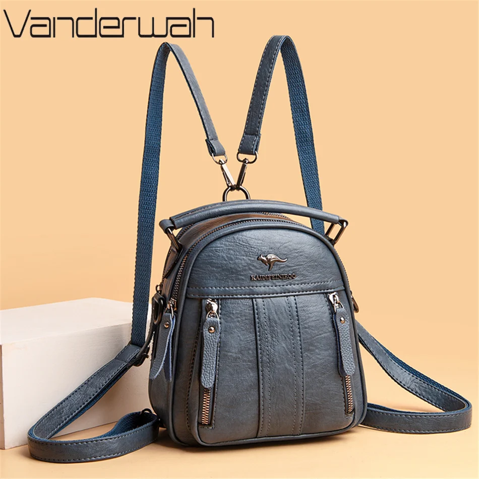 4 In 1 Leather Backpacks Multi - Leather Backpack Vintage 评论和价格
