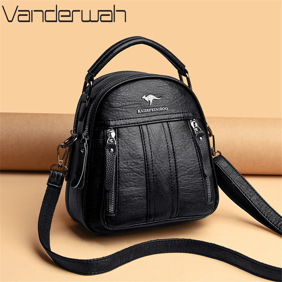 4 In 1 Leather Backpacks Multi - Leather Backpack Vintage 评论和价格