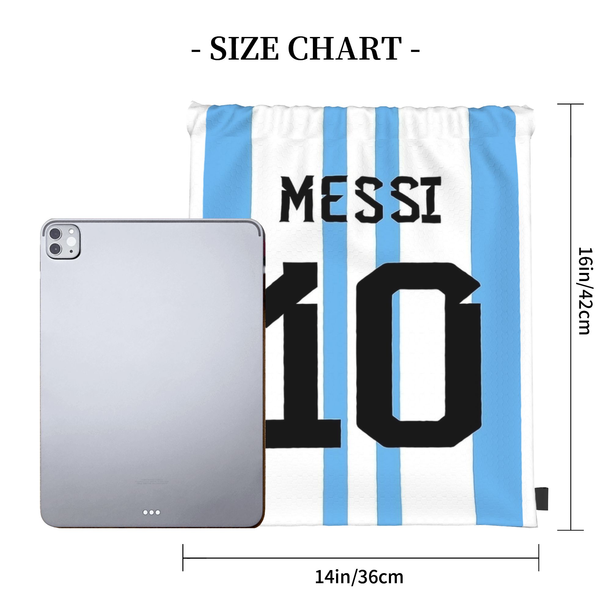 Messis 10 Soccer Football Draw - Drawstring Gym Bag 评论和价格