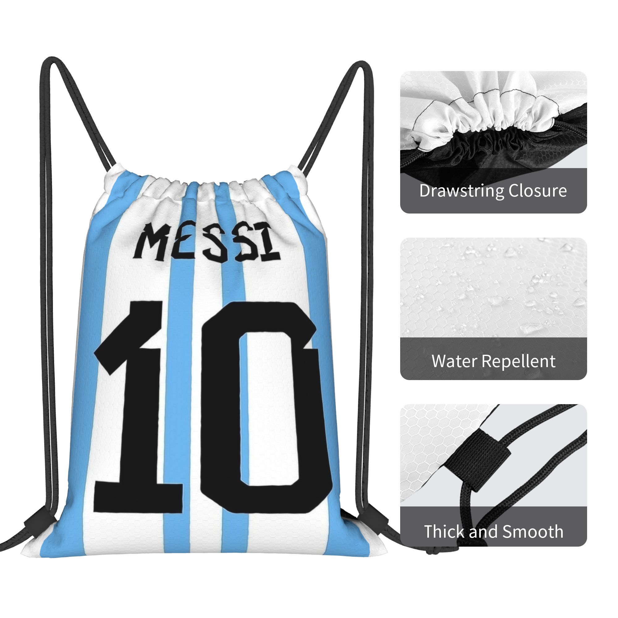 Messis 10 Soccer Football Draw - Drawstring Gym Bag 评论和价格