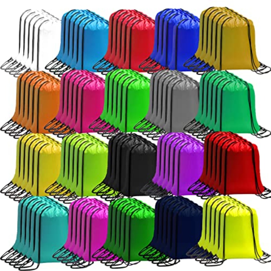 100 Pack Drawstring Bags Bulk, - Drawstring Gym Bag 评论和价格