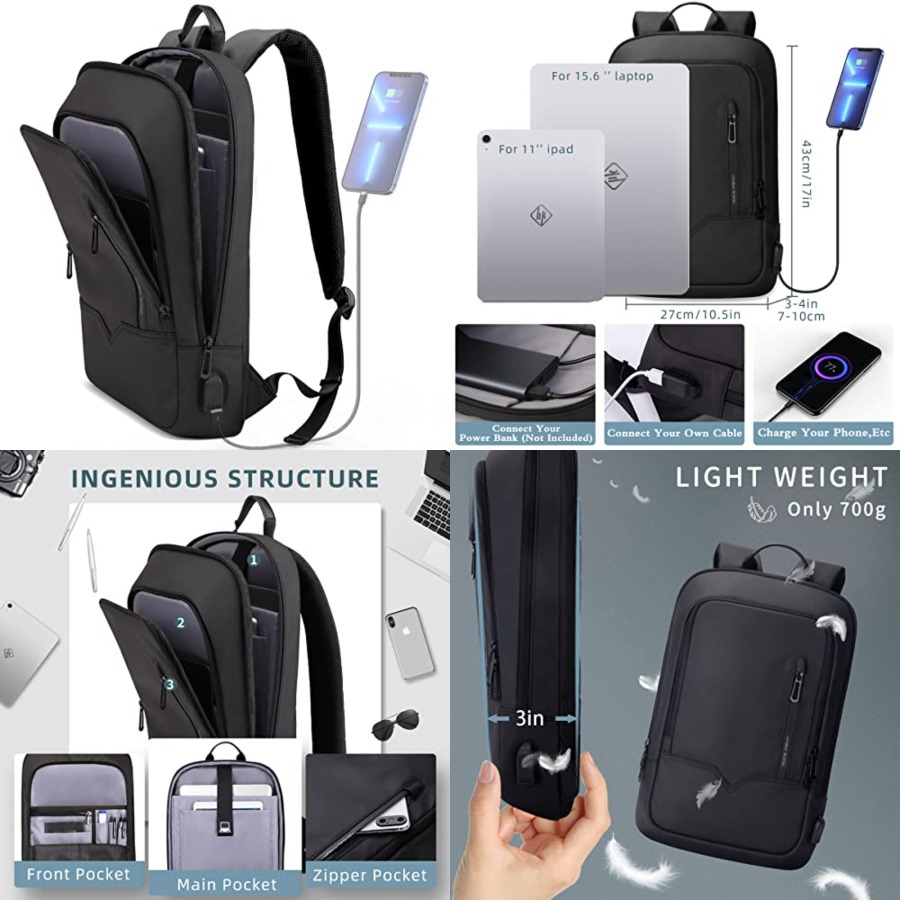 Backpack for Men Business Slim - Travel Backpack Anti Theft 评论和价格