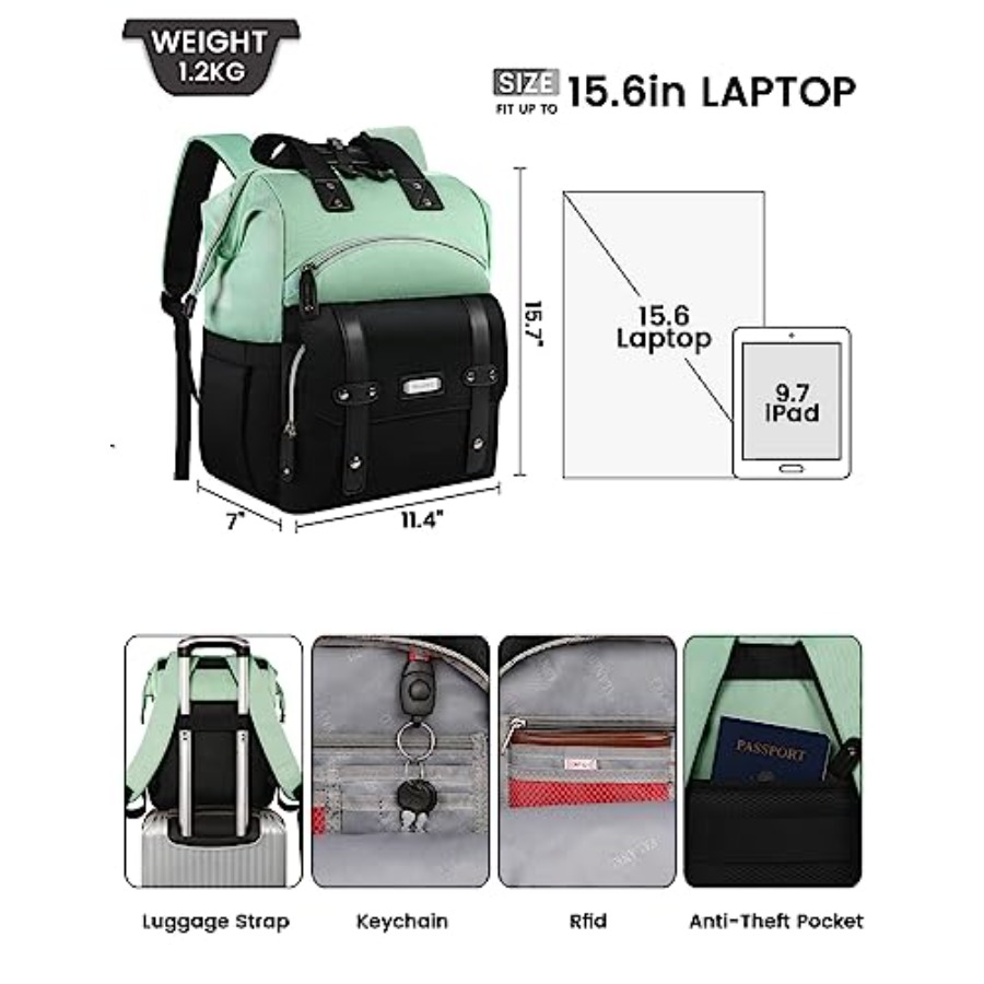 Laptop Backpack for WomenColle - Travel Backpack Anti Theft 评论和价格