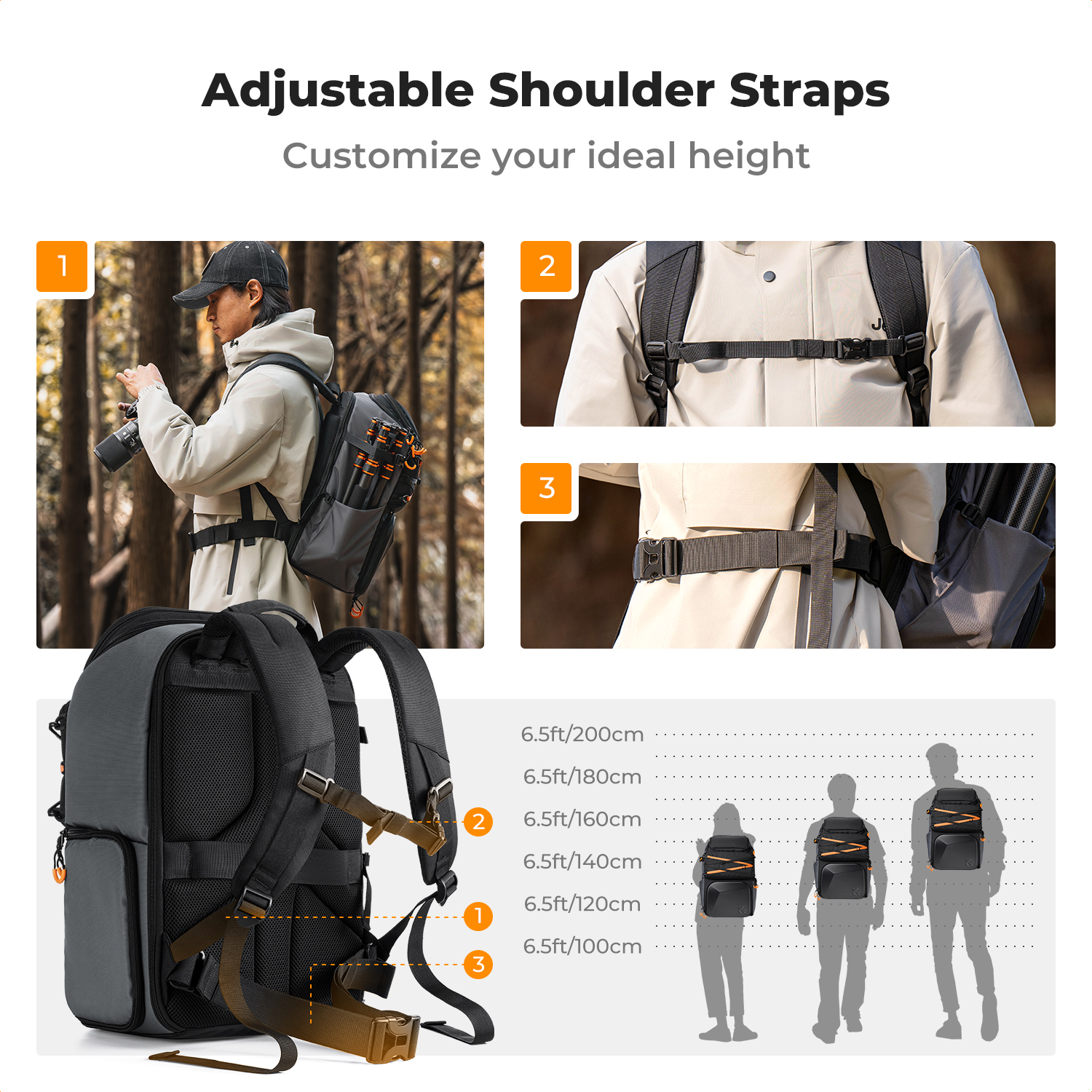 K&F CONCEPT 25L Outdoor Camera - Rain Cover Backpack 评论和价格