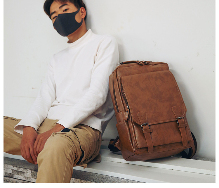 Custom Logo Pu Backpack For Me - Business Backpack Brief 评论和价格