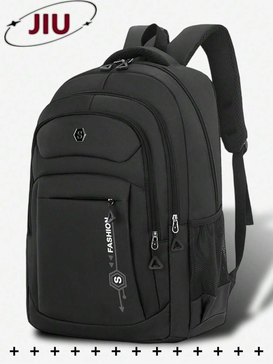 Multi-Compartment Letter Print - Laptop Backpack 15.6 评论和价格