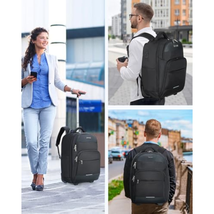 Rolling Backpack 30L Travel La - Laptop Backpack 15.6 评论和价格