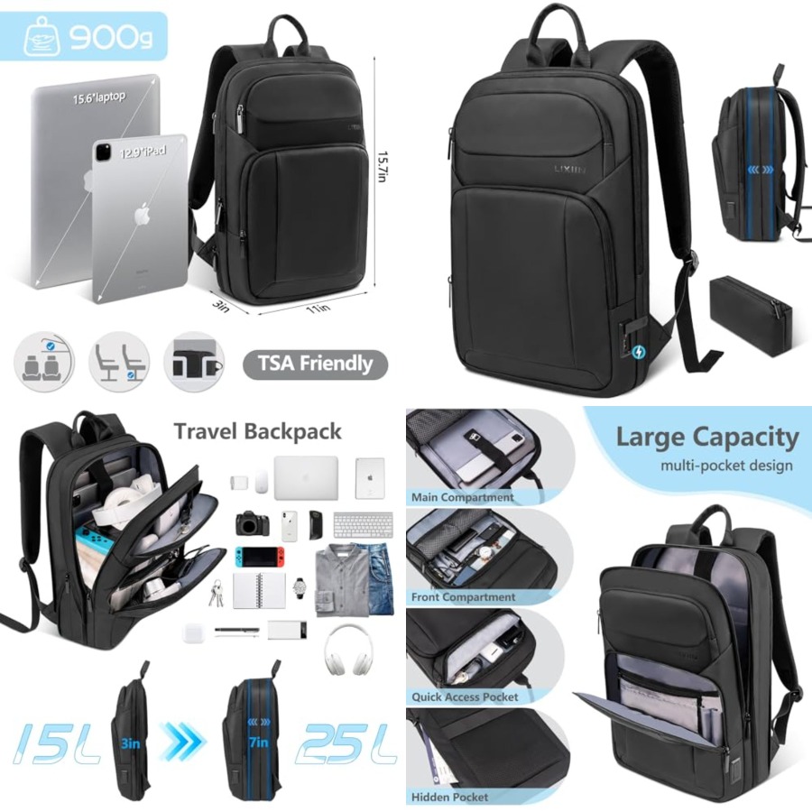 Backpack for Men Slim and Expa - Travel Backpack Anti Theft 评论和价格
