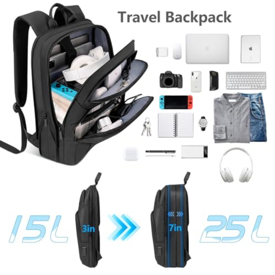 Backpack for Men Slim and Expa - Travel Backpack Anti Theft 评论和价格