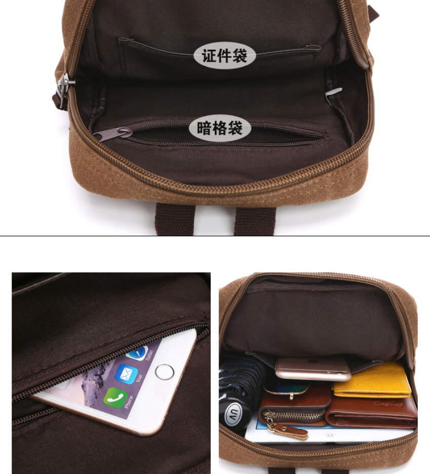 Men's Canvas Mini Backpack Men - Sling Backpack Shoulder 评论和价格