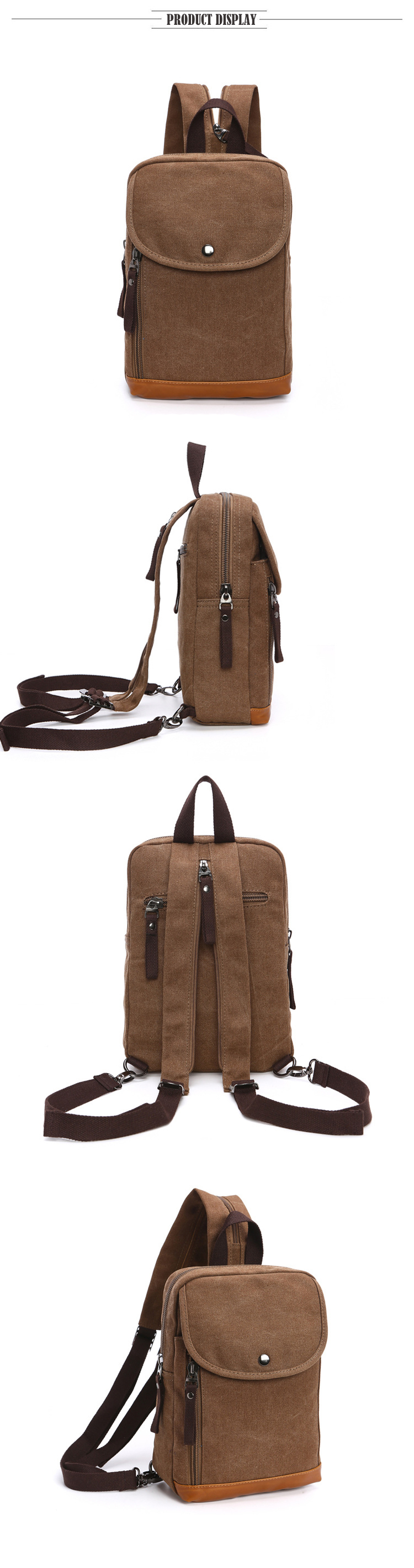 Men's Canvas Mini Backpack Men - Sling Backpack Shoulder 评论和价格