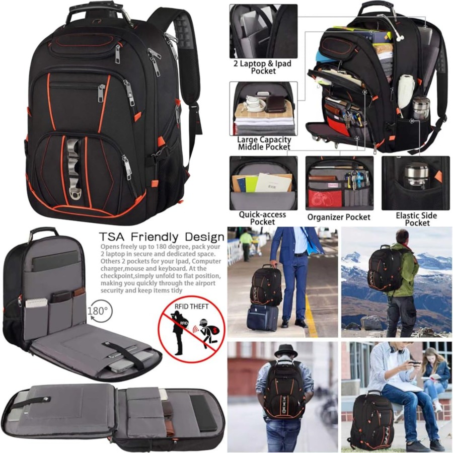 Travel Laptop Backpack, Extra  - Travel Backpack Anti Theft 评论和价格