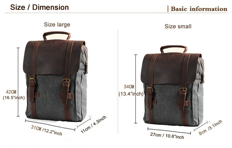 Fashion Male Backpack Leather  - Rucksack Military Style 评论和价格