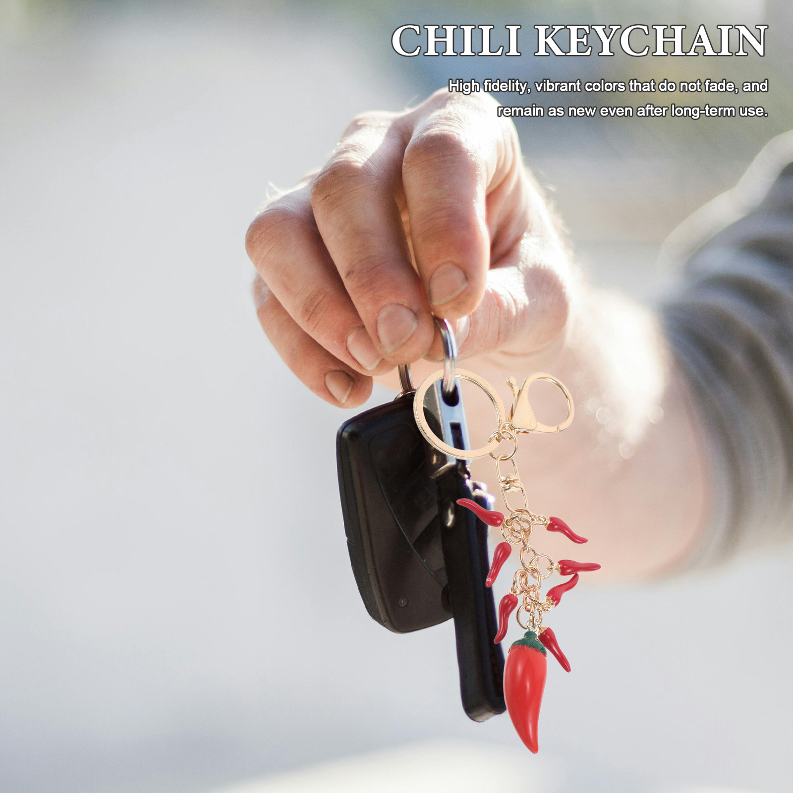2Pcs Red Chili Pepper Keychain - Mini Backpack Purse 评论和价格