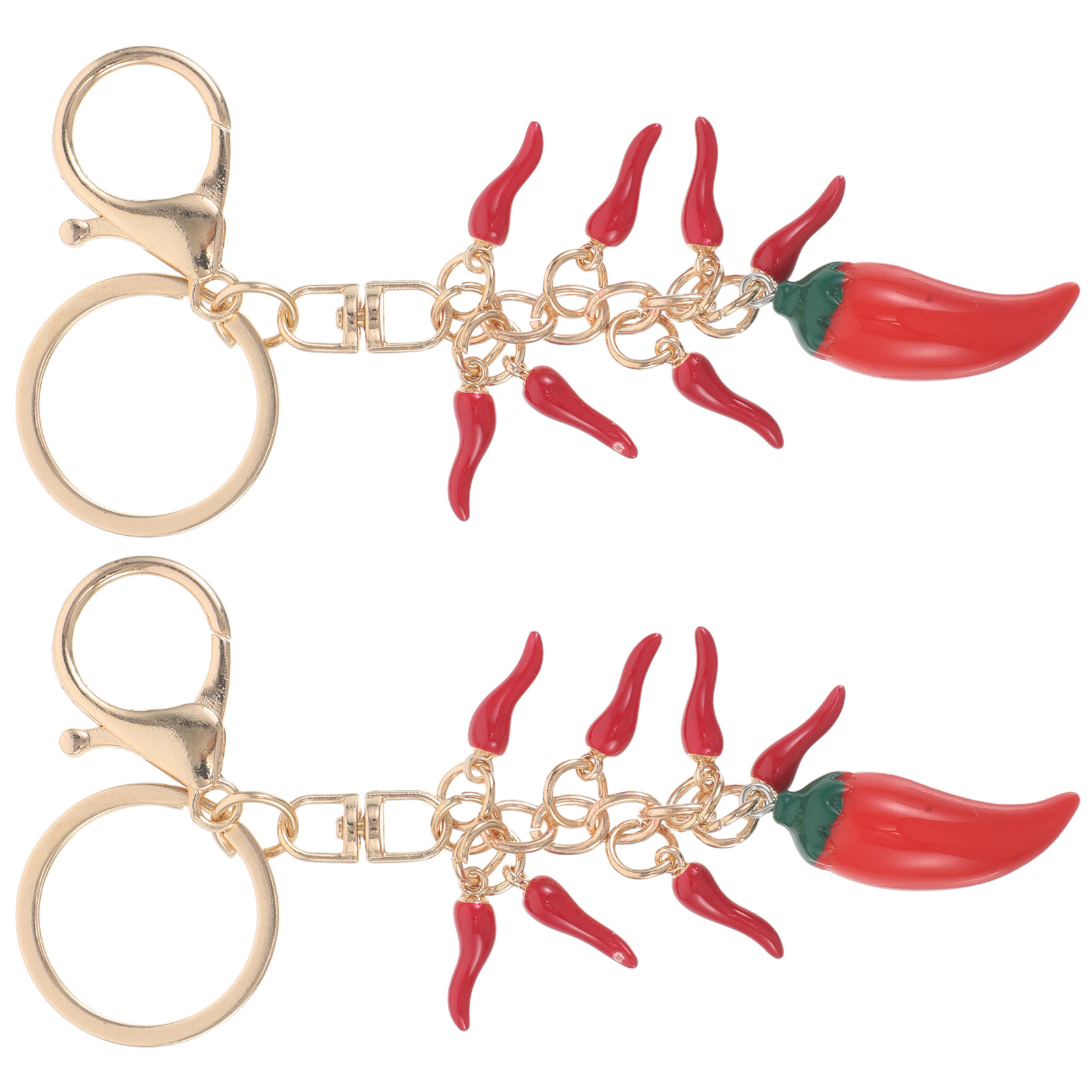 2Pcs Red Chili Pepper Keychain - Mini Backpack Purse 评论和价格