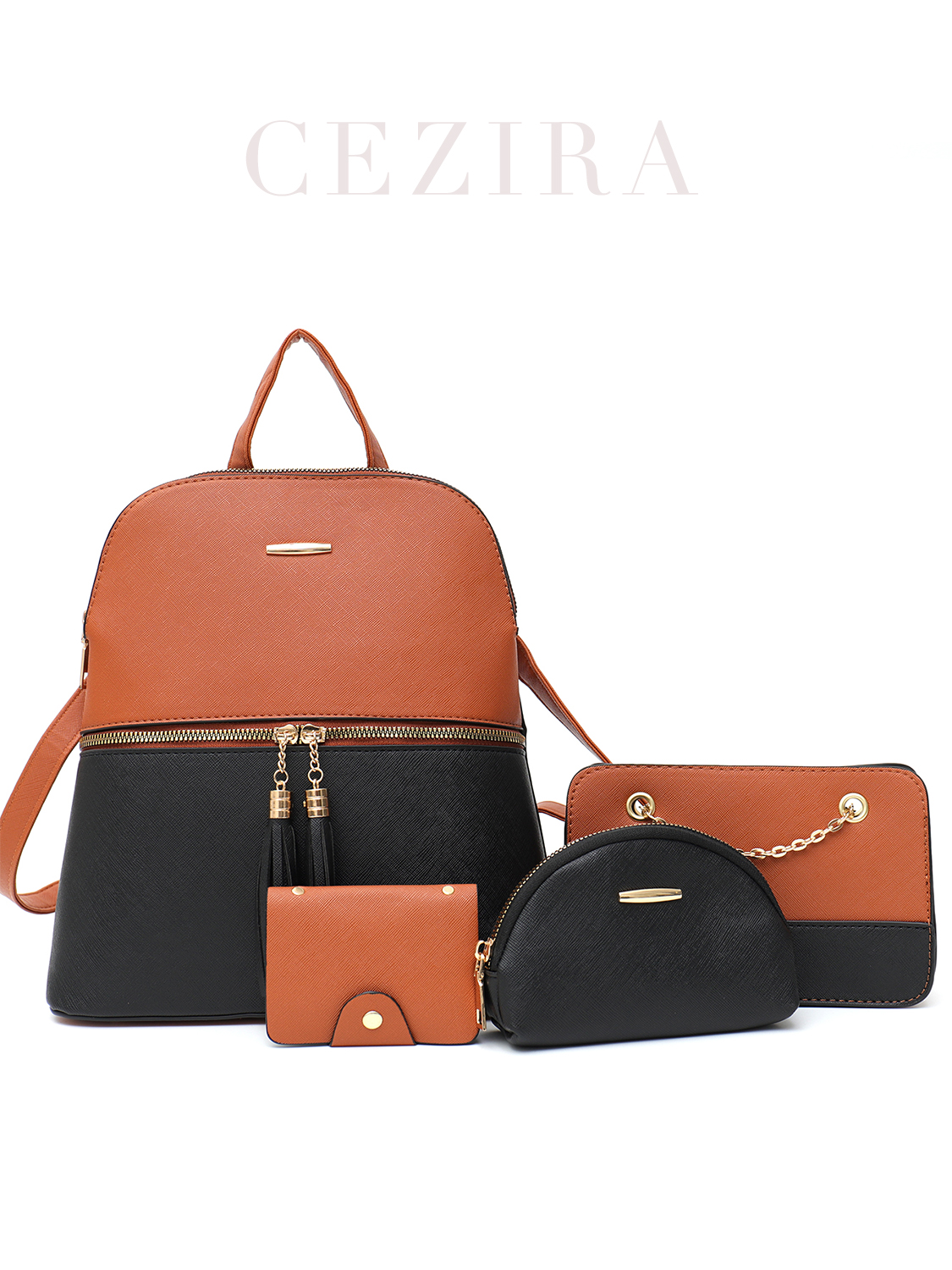 4 PCS Bags Set Women's Fashion - Mini Backpack Purse 评论和价格