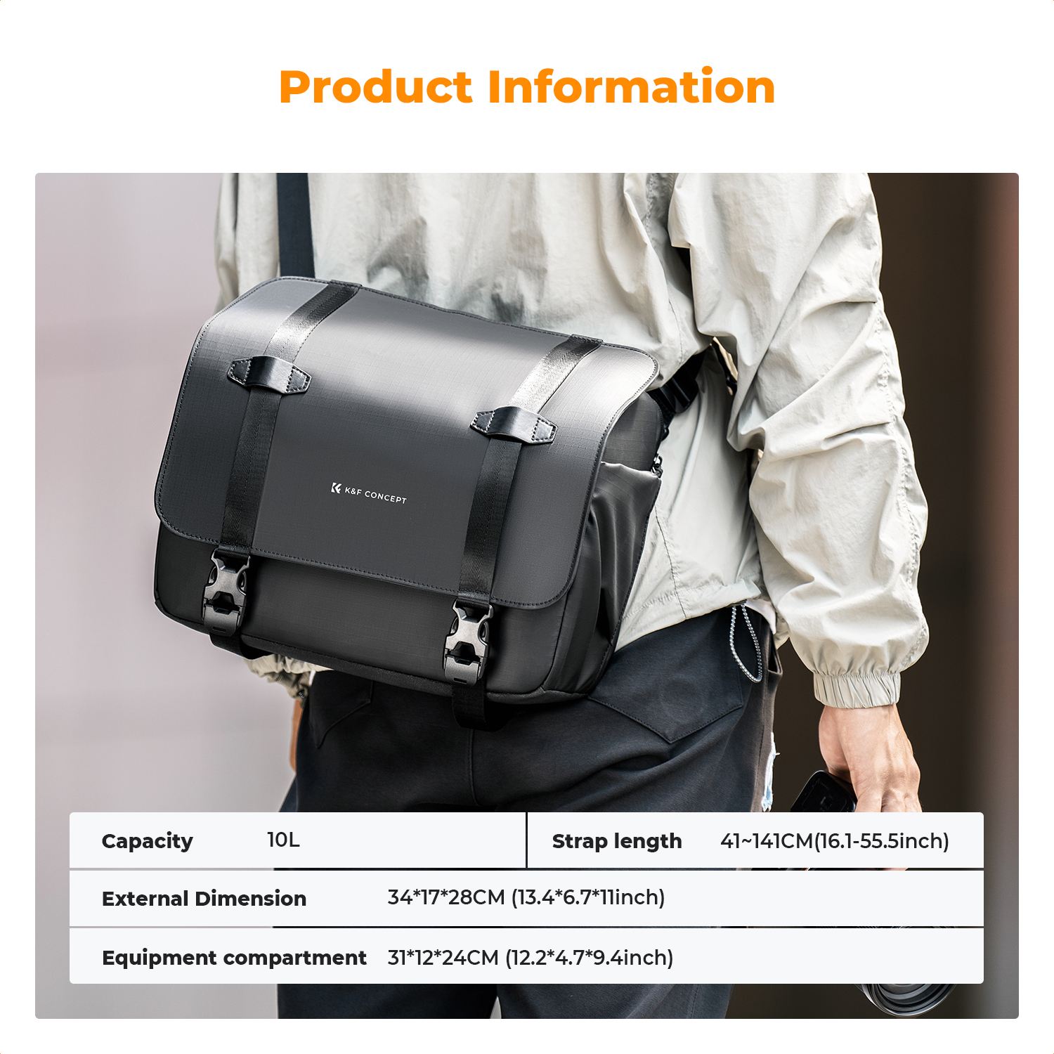 K&F CONCEPT 10L Camera Sling B - Rain Cover Backpack 评论和价格