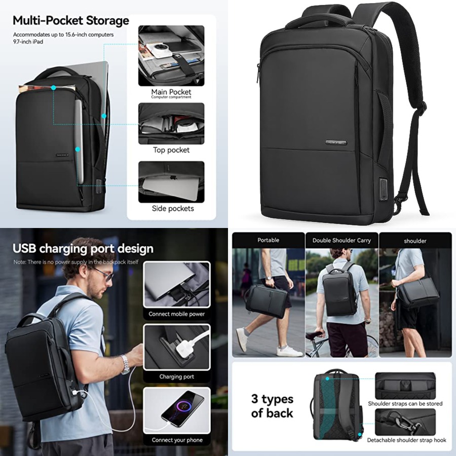 Slim Laptop Backpack for Men,  - Laptop Backpack 15.6 评论和价格