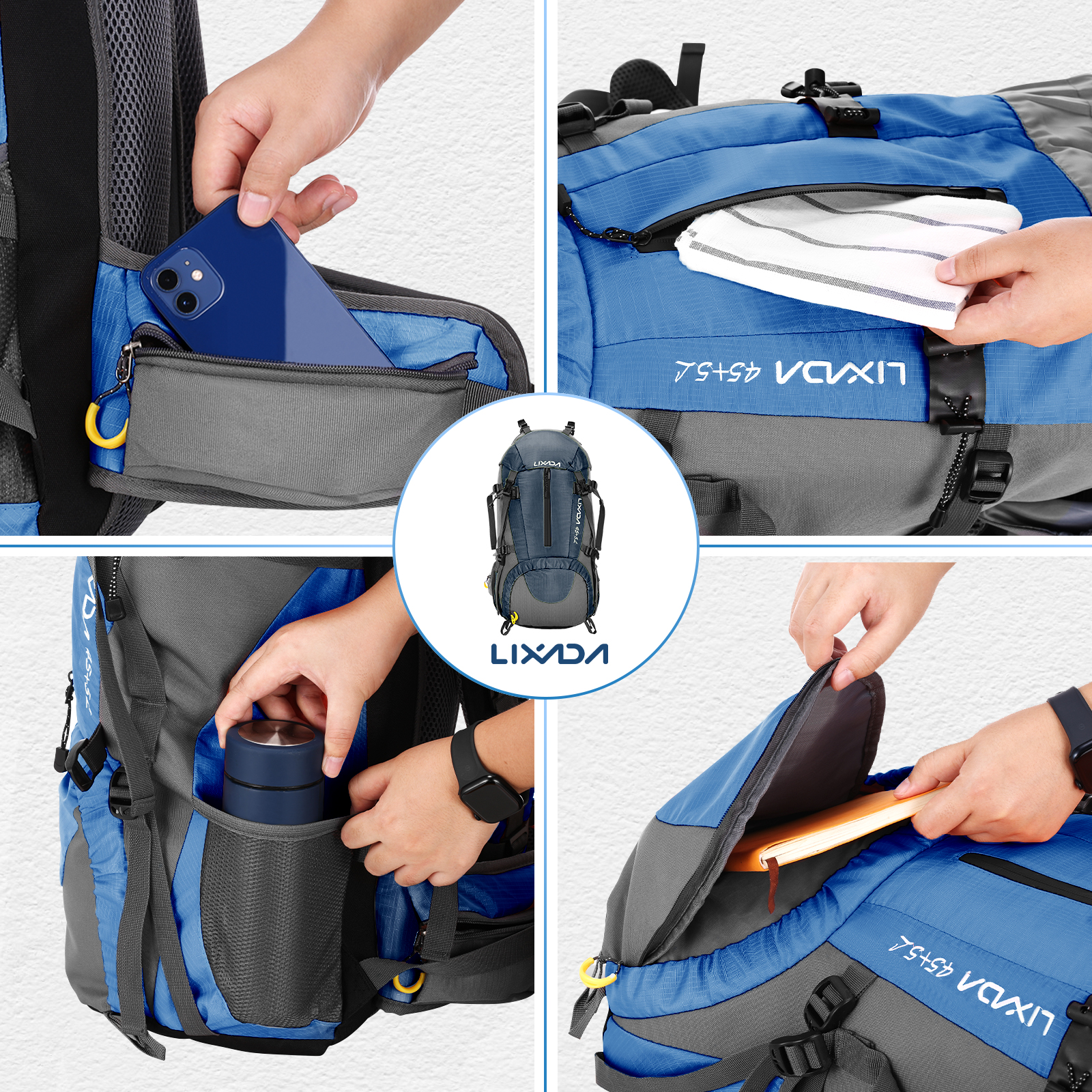 Lixada 50L Large Waterproof Tr - Rain Cover Backpack 评论和价格